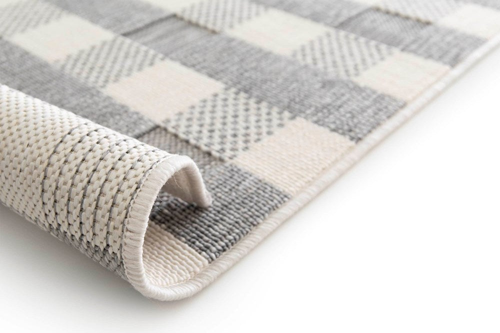 Dee Why Grey Gingham Rug