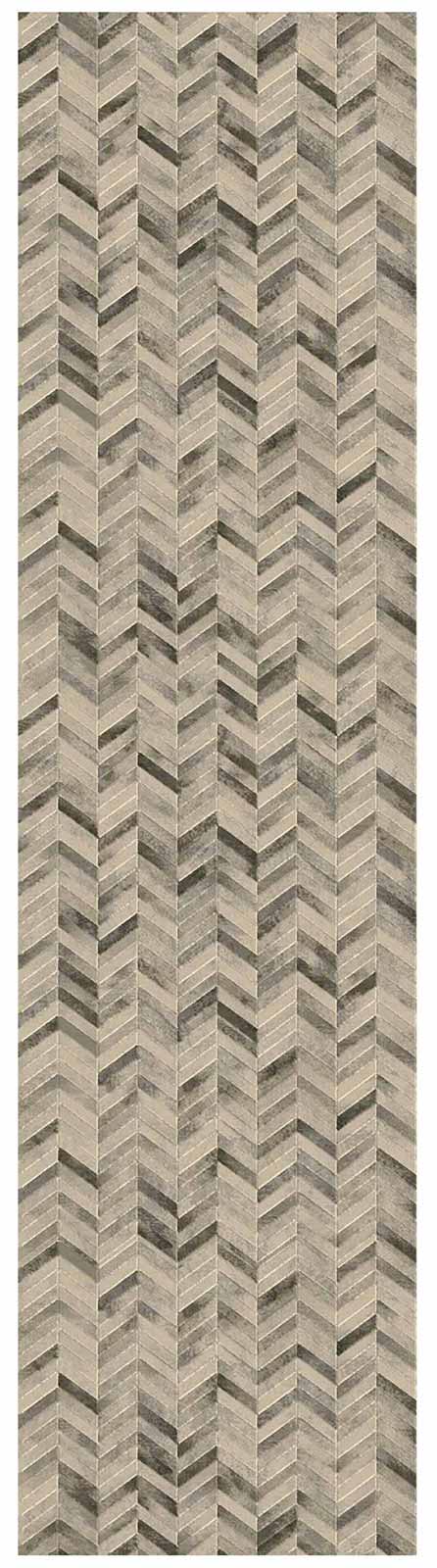 Willoughby Stone Herringbone Runner | Modern Area Rug for Living Room or Bedroom | Rugs N Timber Belrose
