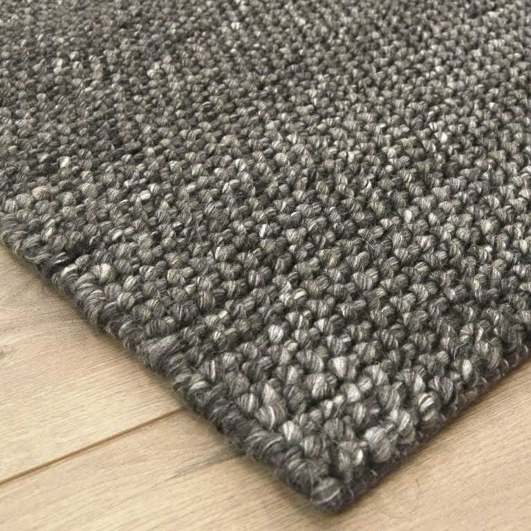 Emerald Charcoal Textured Rug | Wool Rugs Belrose | Rugs N Timber