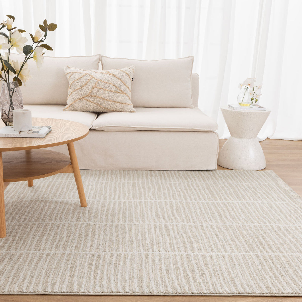 Santana Latte Cream Rug | Modern Rugs Belrose | Rugs N Timber