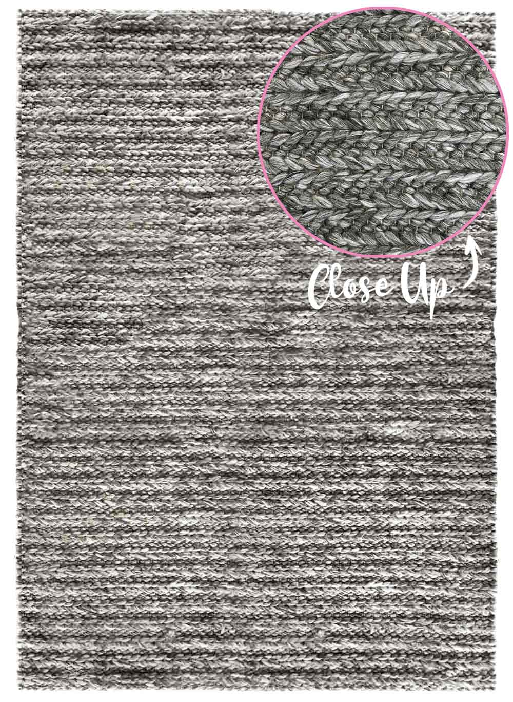 Ruby Charcoal Grey Rug | Wool Rugs Belrose | Rugs N Timber
