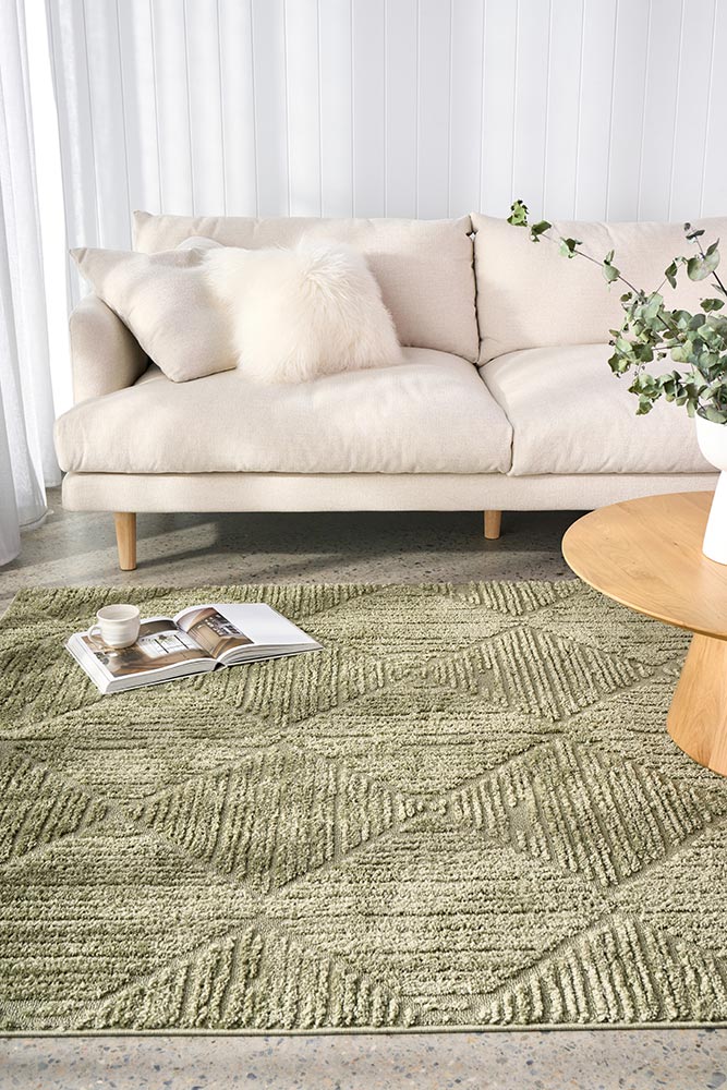 Esther Olive Lattice Rug