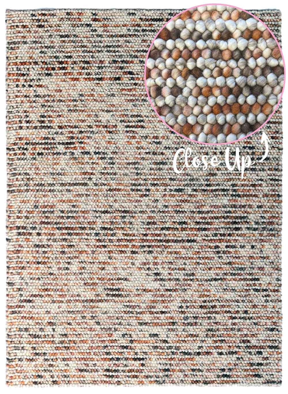 Balmain Copper Textured Rug | Wool Rugs Belrose | Rugs N Timber