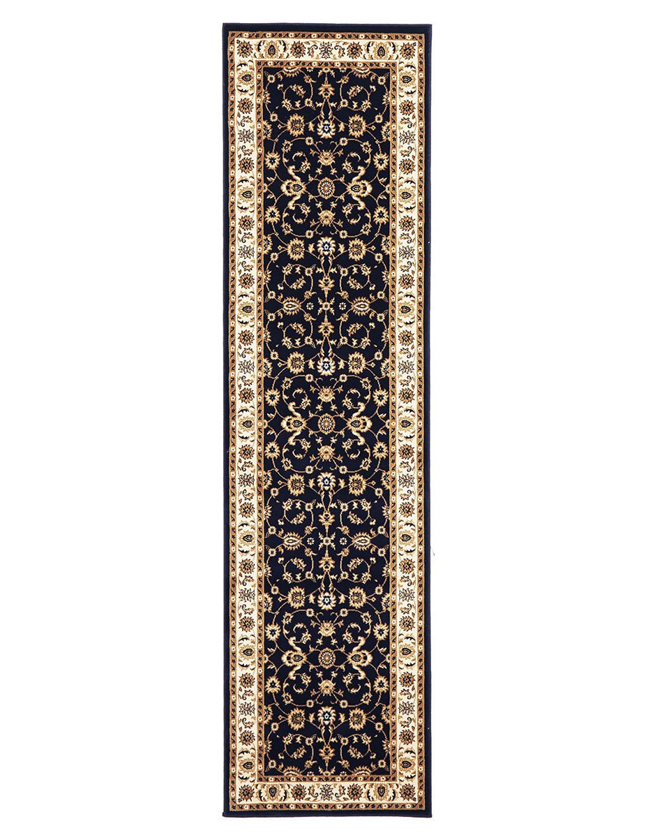 Julianna Navy Floral Runner | Traditional Hall Runners Belrose | Rugs N Timber