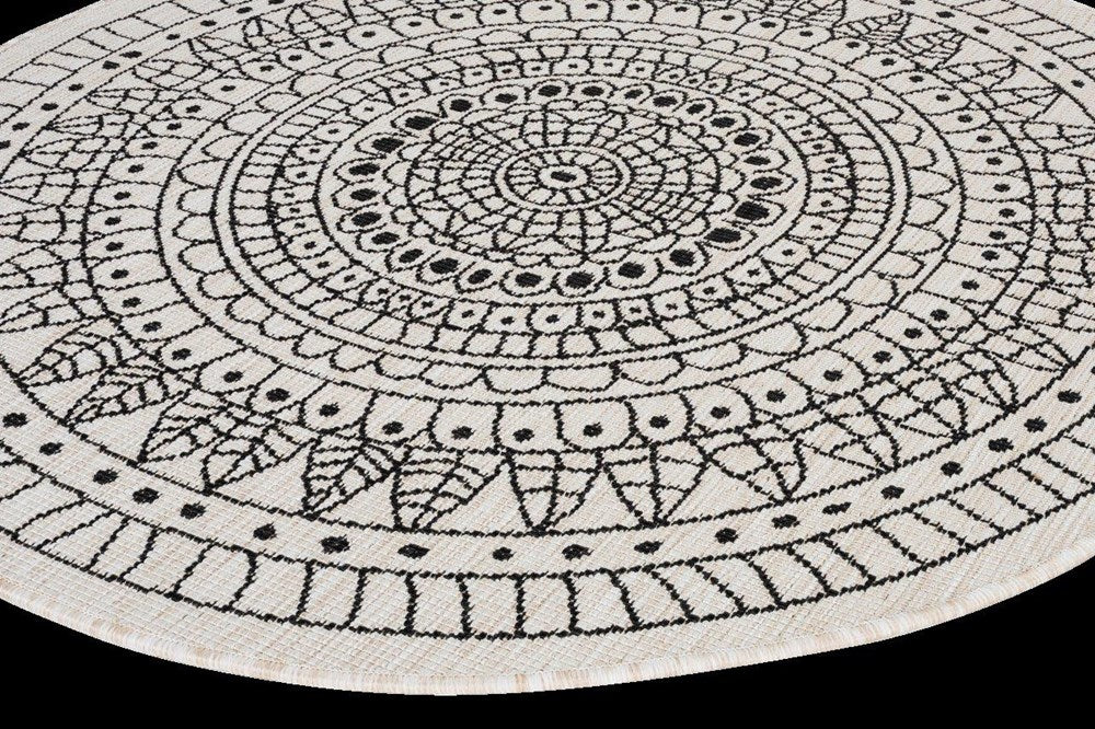 Randwick Charcoal Mandala Round Rug