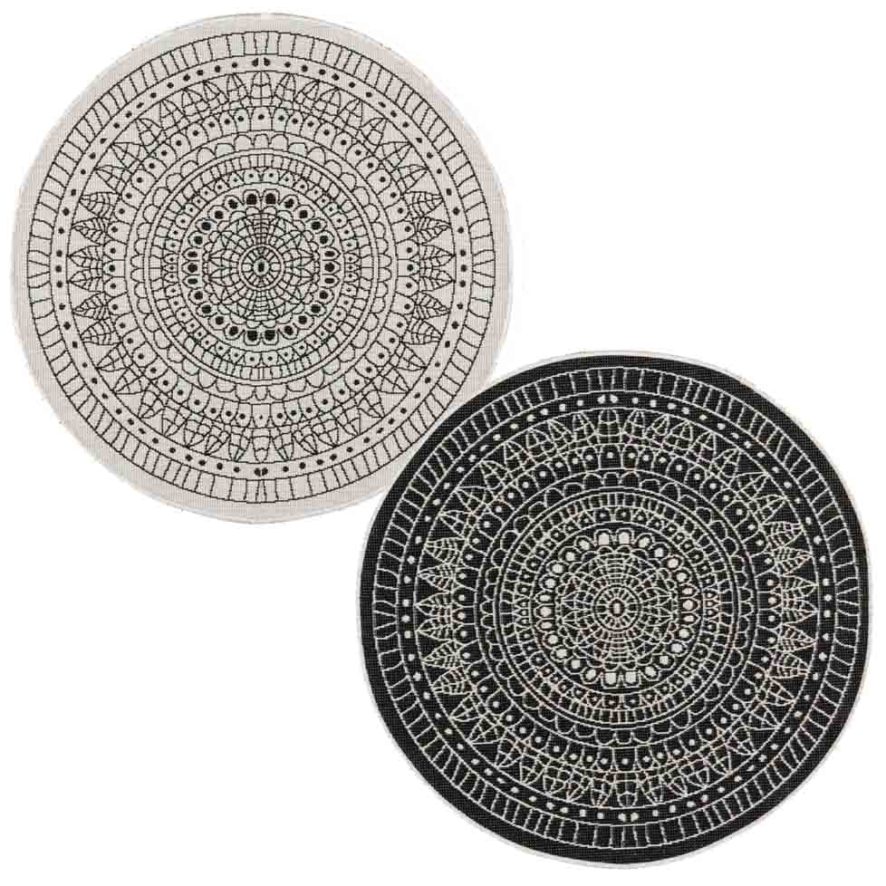 Randwick Charcoal Mandala Round Rug