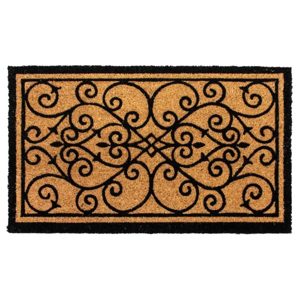 Scroll Door Mat | PVC Coir Doormats Belrose | Rugs N Timber