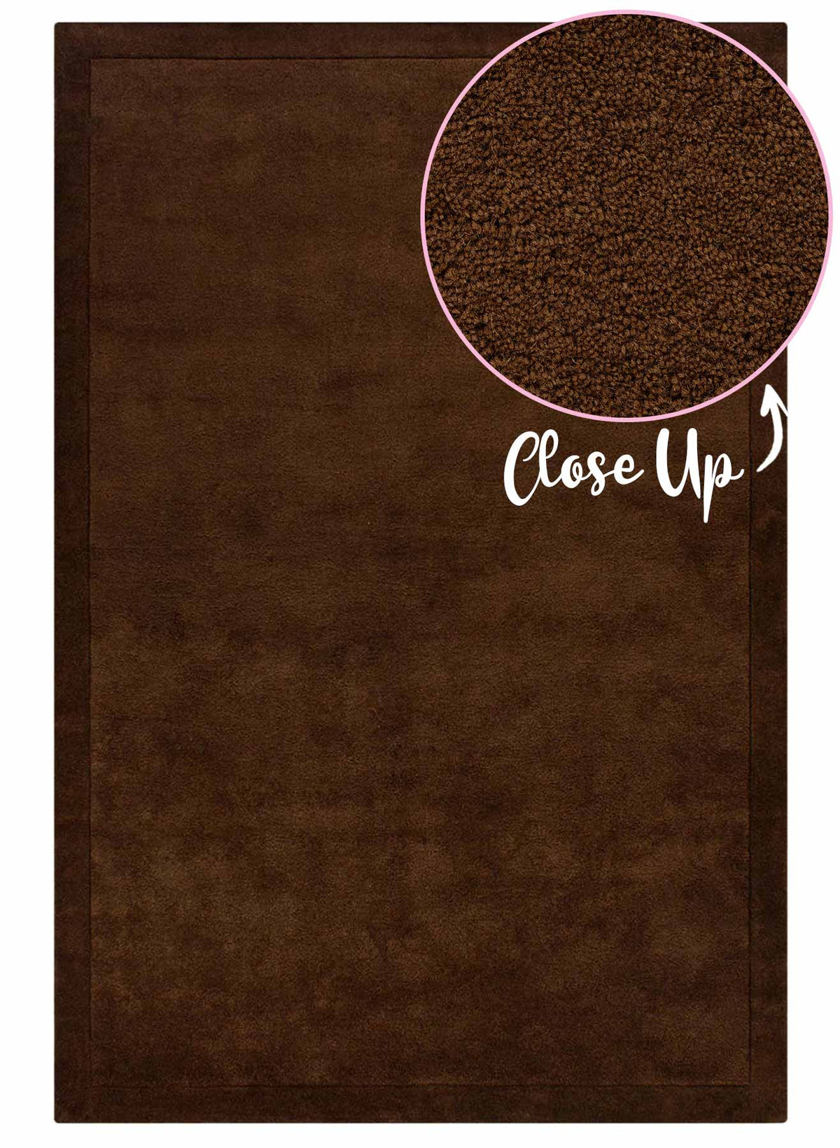 Norfolk Chocolate Rug by Baya | Brown Designer Wool Rug | Rugs N Timber Belrose