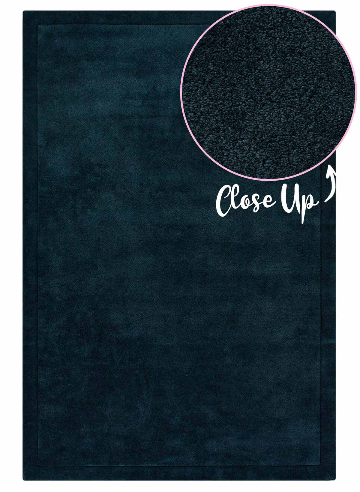 Norfolk Ink Rug by Baya | Deep Blue Designer Wool Rug | Rugs N Timber Belrose