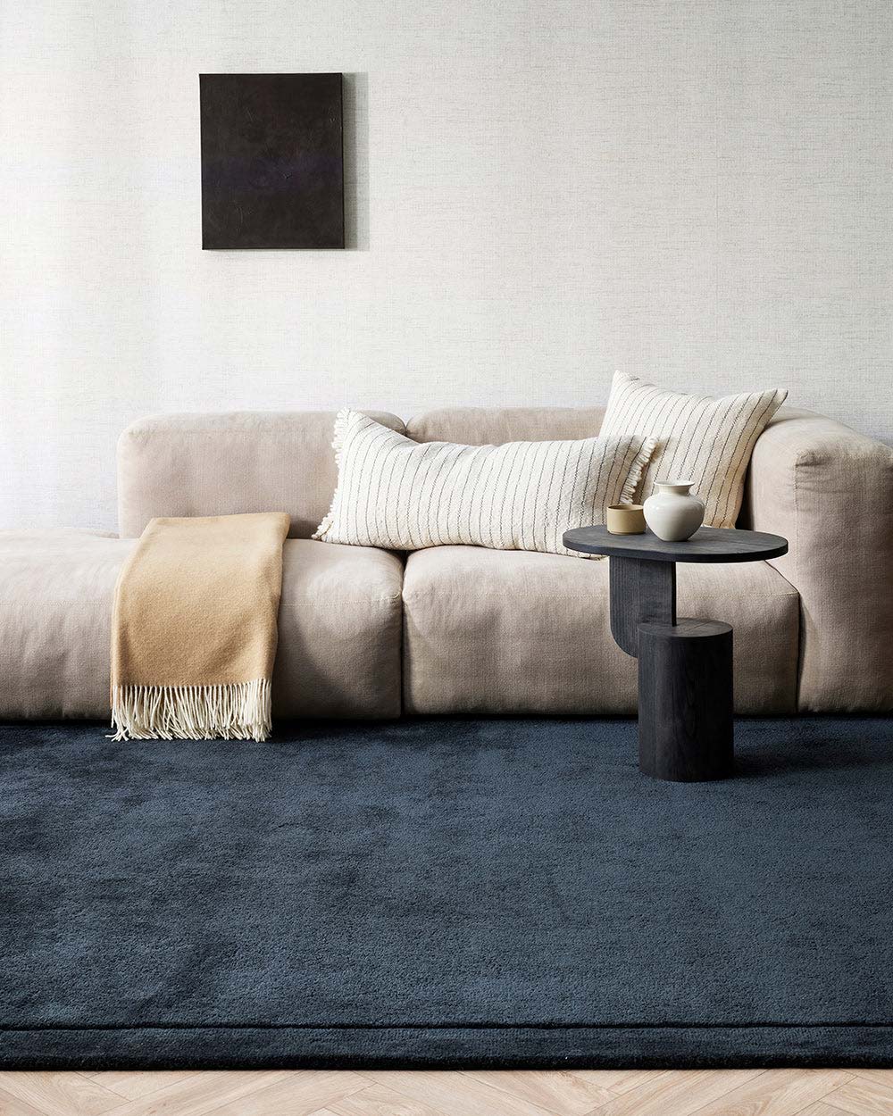 Norfolk Ink Rug by Baya | Deep Blue Designer Wool Rug | Rugs N Timber Belrose