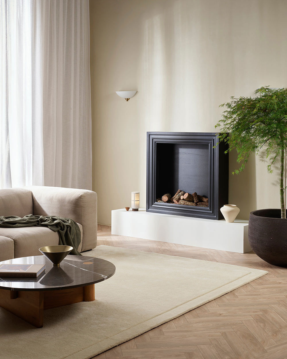 Norfolk Ivory Rug by Baya | Neutral Designer Wool Rug | Rugs N Timber Belrose