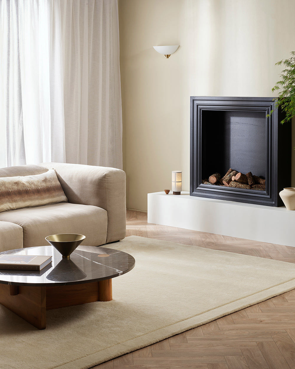 Norfolk Ivory Rug by Baya | Neutral Designer Wool Rug | Rugs N Timber Belrose