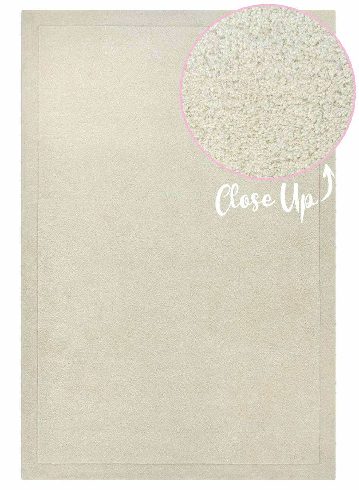 Norfolk Ivory Rug by Baya | Neutral Designer Wool Rug | Rugs N Timber Belrose