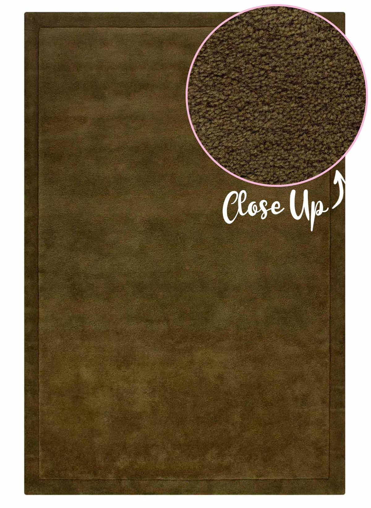 Norfolk Olive Rug by Baya | Green Designer Wool Rug | Rugs N Timber Belrose