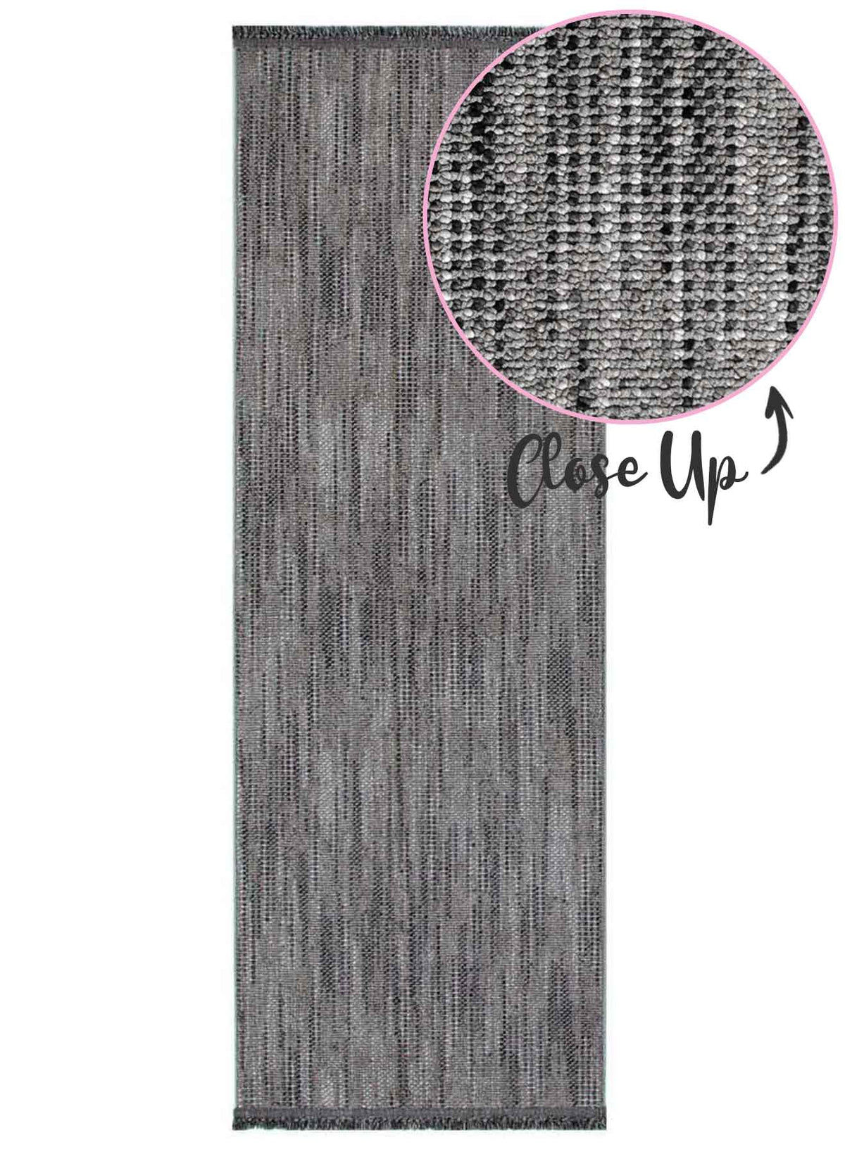 Cortona Charcoal Shadow Runner | Dark Grey Runners Belrose Store