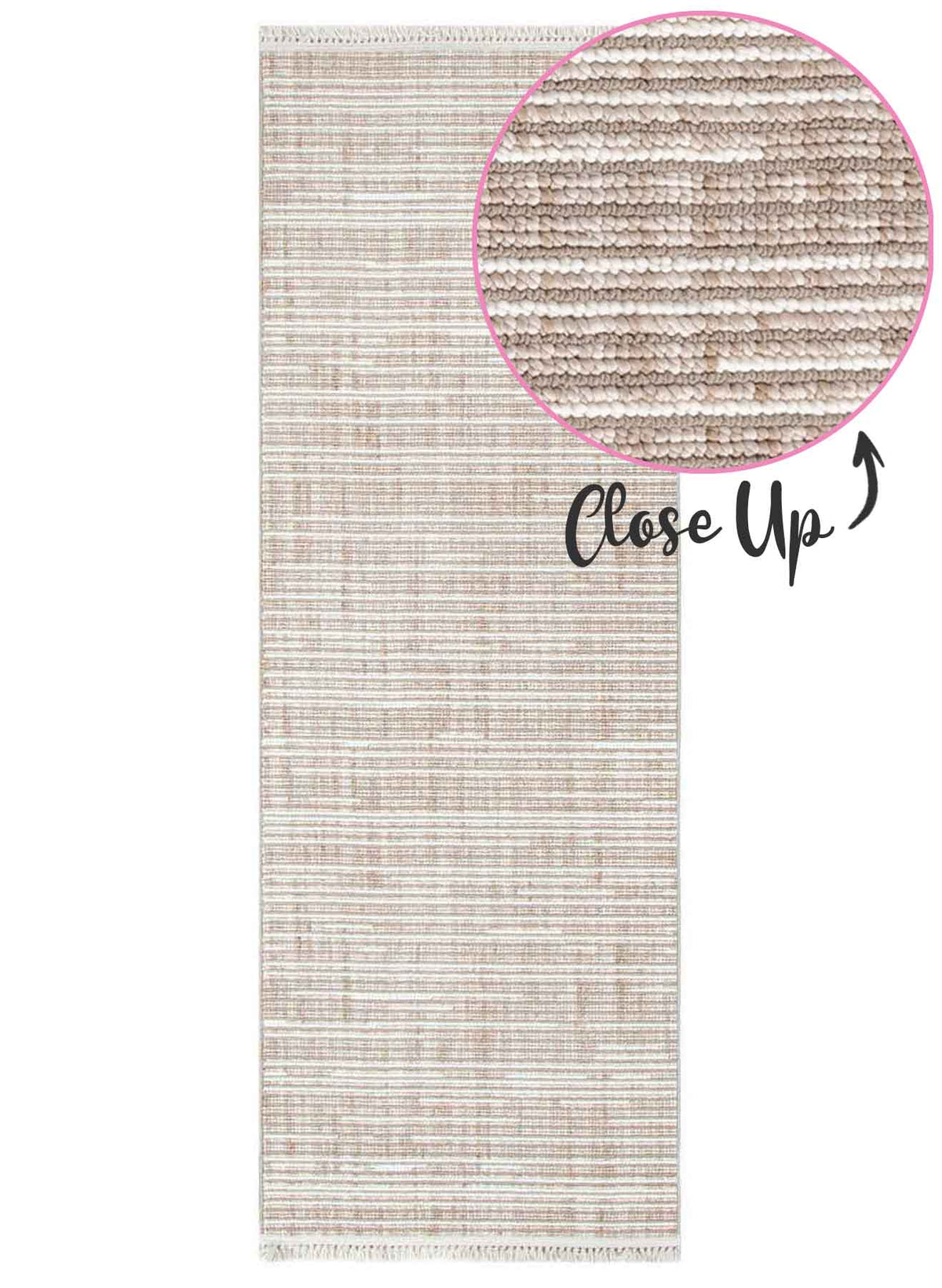 Cortona Desert Horizon Runner | Beige Striped Runners Belrose