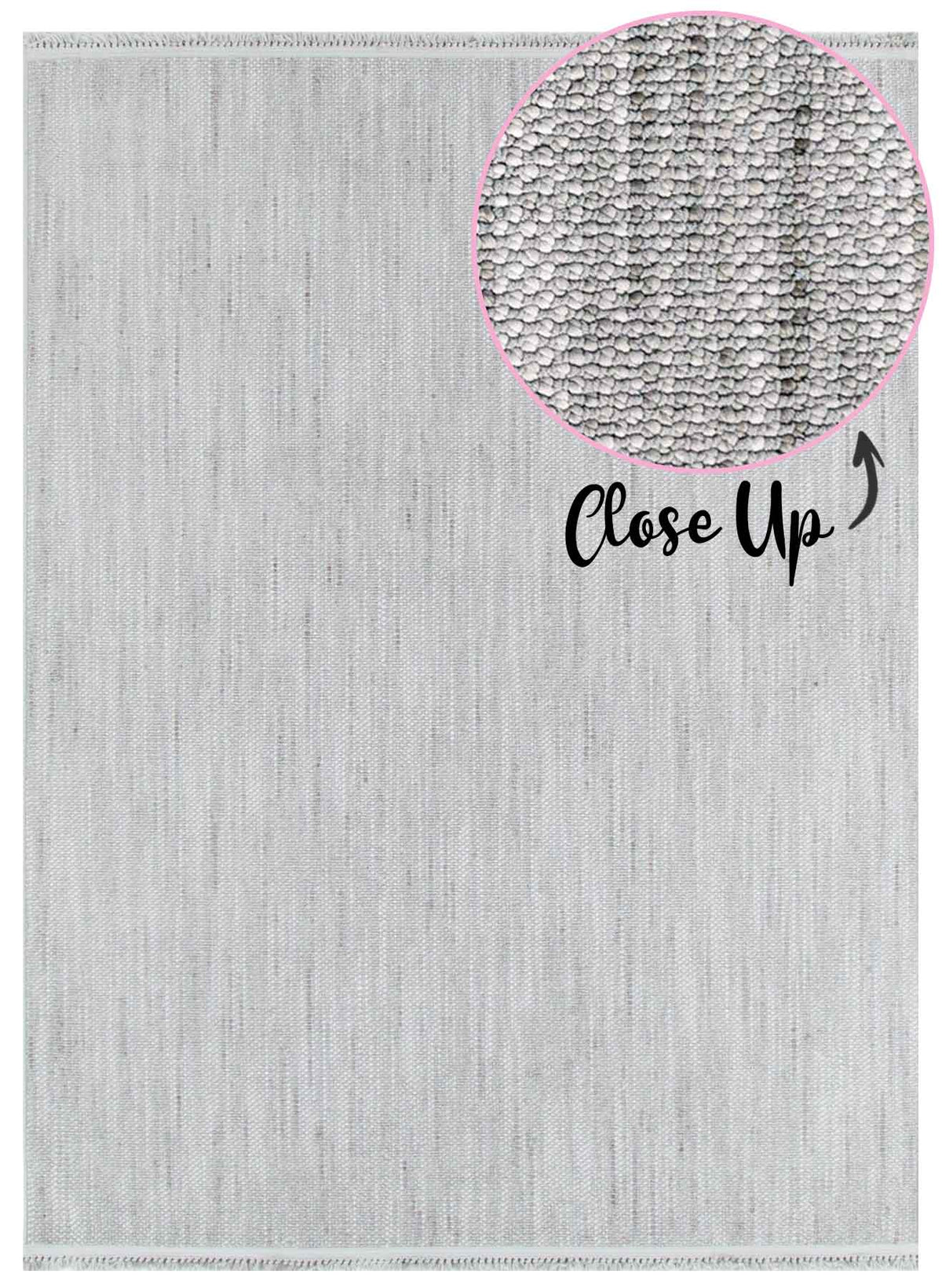 Cortona Mist Drift Rug | Soft grey tones with subtle streaked weave for a calm look | Rugs N Timber Belrose