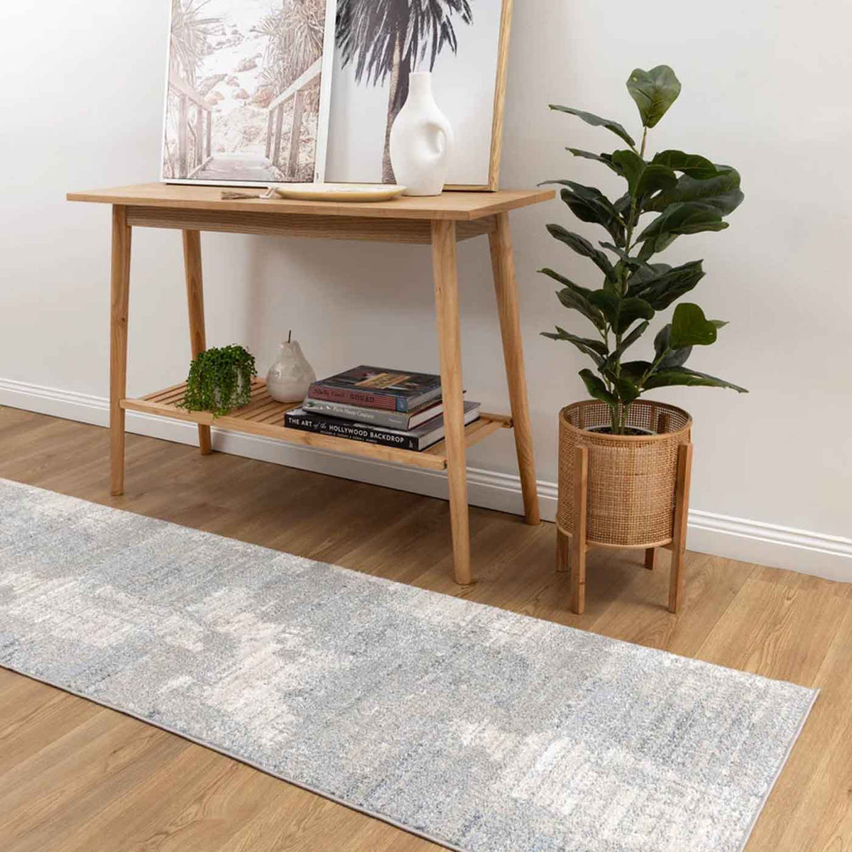 Mendoza Abstract Runner – Non-Slip Modern Hallway Rug | Rugs N Timber Belrose