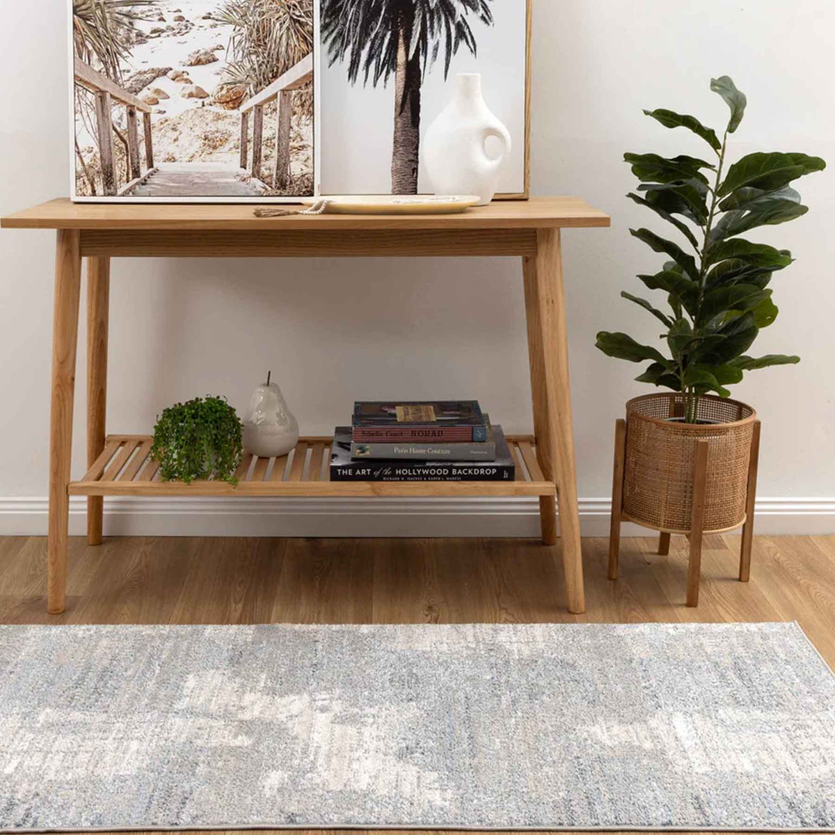 Mendoza Abstract Runner – Non-Slip Modern Hallway Rug | Rugs N Timber Belrose