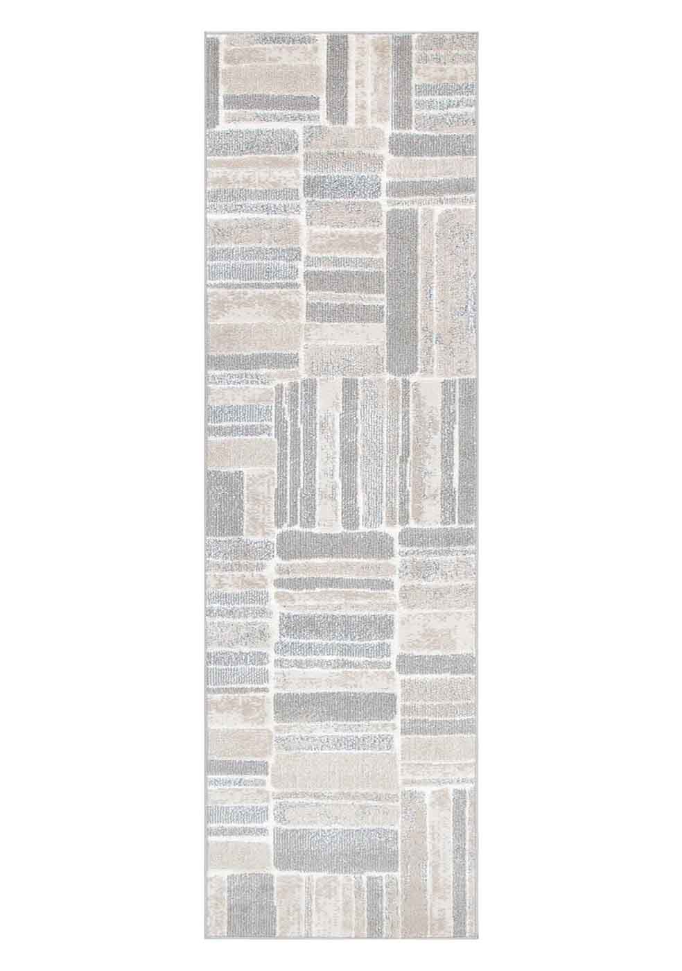 Mendoza Blocks Runner – Non-Slip Modern Hallway Rug | Rugs N Timber Belrose