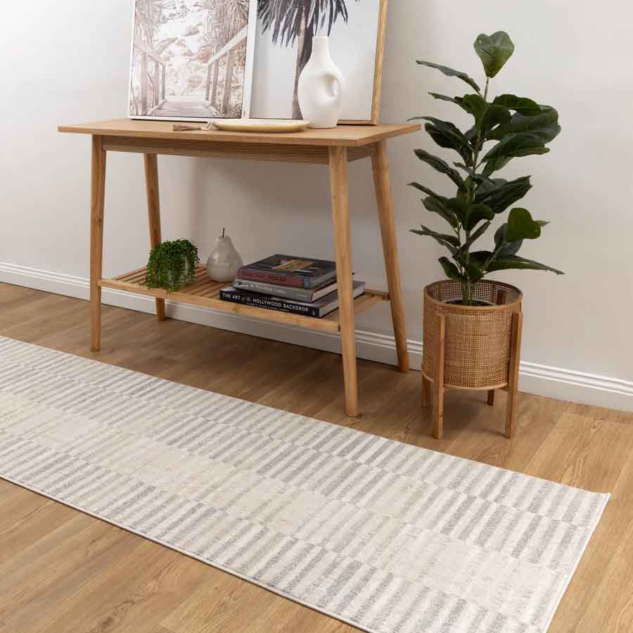 Mendoza Lines Runner – Non-Slip Modern Hallway Rug | Rugs N Timber Belrose