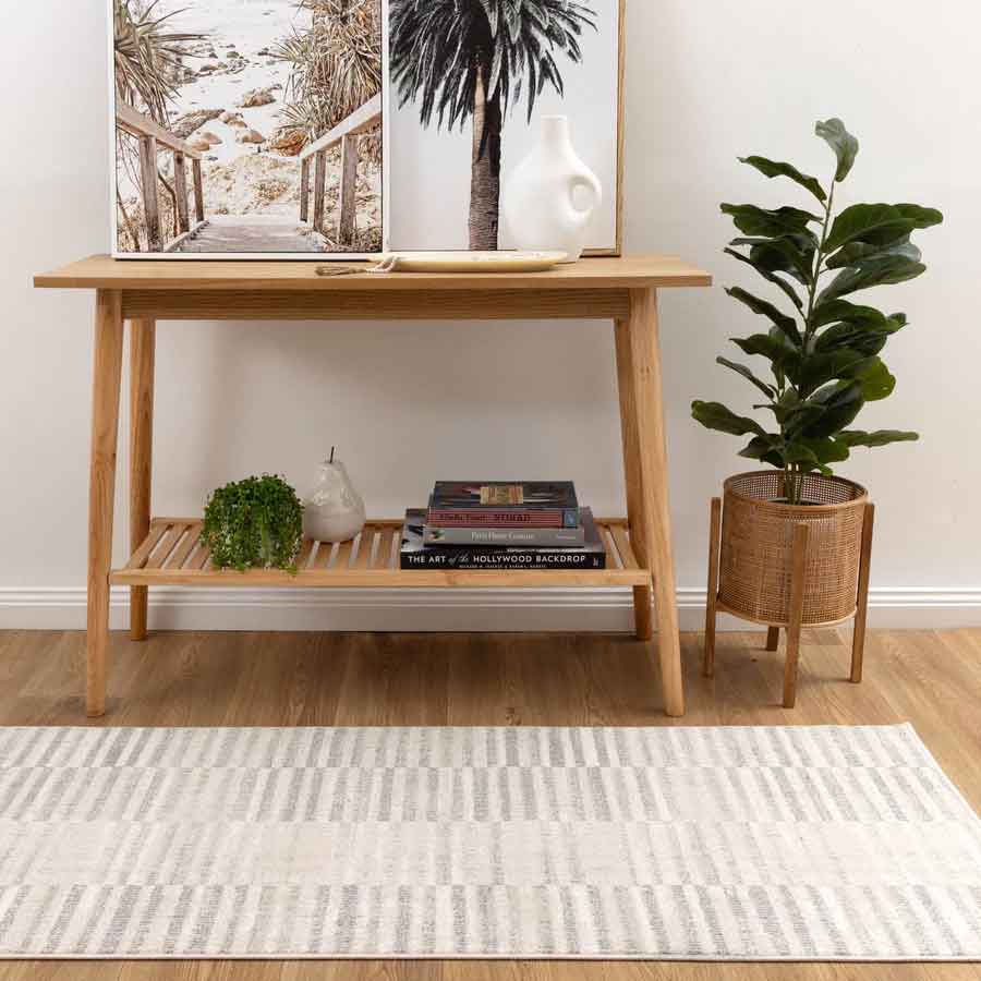 Mendoza Lines Runner – Non-Slip Modern Hallway Rug | Rugs N Timber Belrose