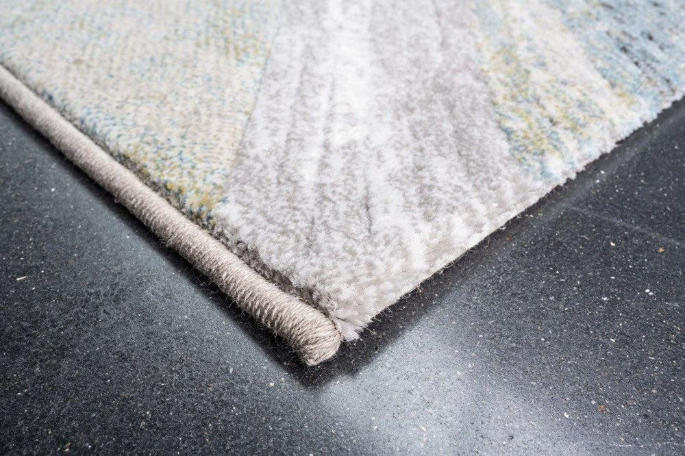 Willoughby Cerulean Blocks Rug | Modern Area Rug for Living Room or Bedroom | Rugs N Timber Belrose