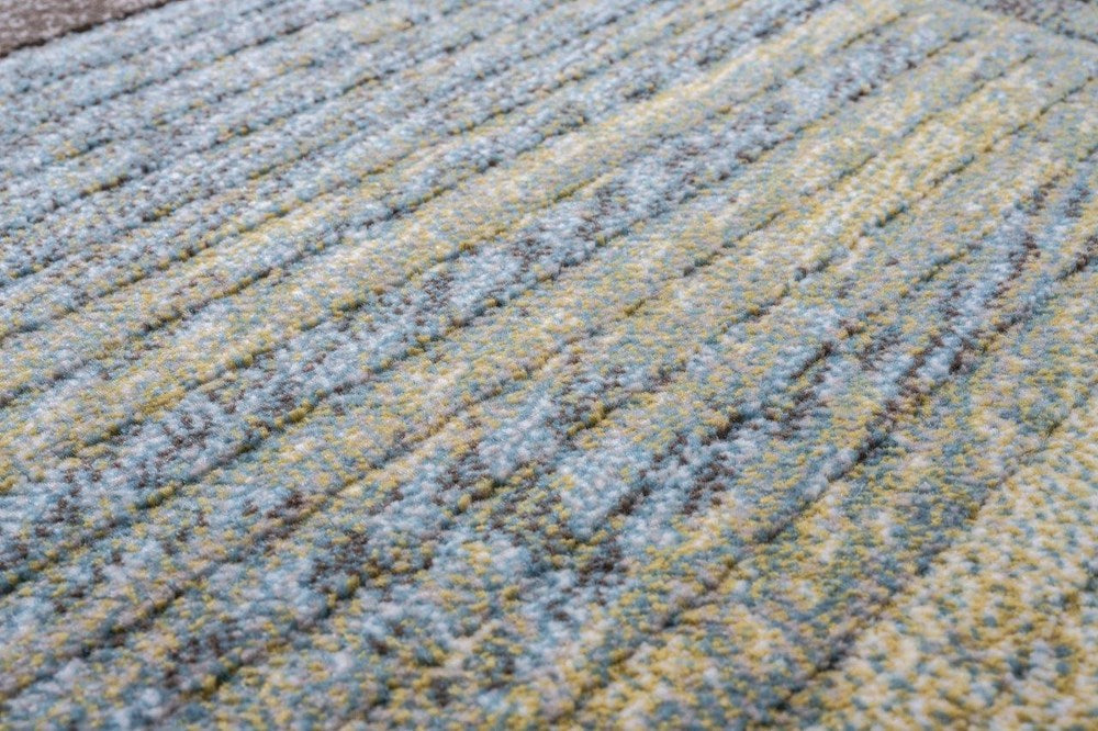 Willoughby Cerulean Blocks Rug | Modern Area Rug for Living Room or Bedroom | Rugs N Timber Belrose