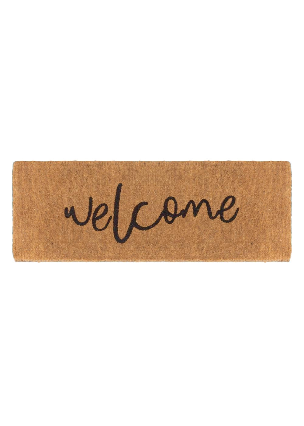 FM2 Premium Thick Coir Double Doormat - Black Welcome