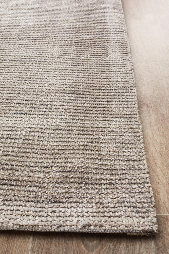 Olivia Stone Beige Textured Rug