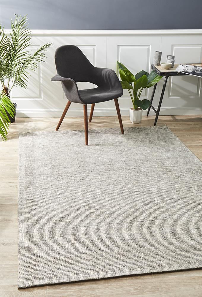 Olivia Stone Beige Textured Rug