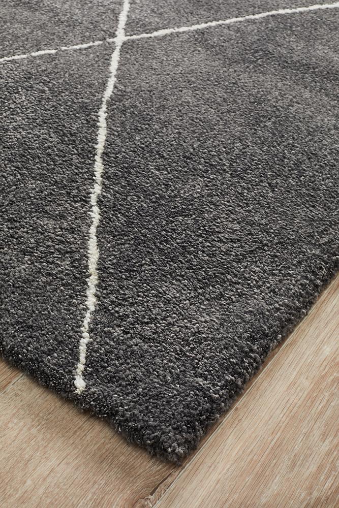Charlotte Charcoal Tribal Rug