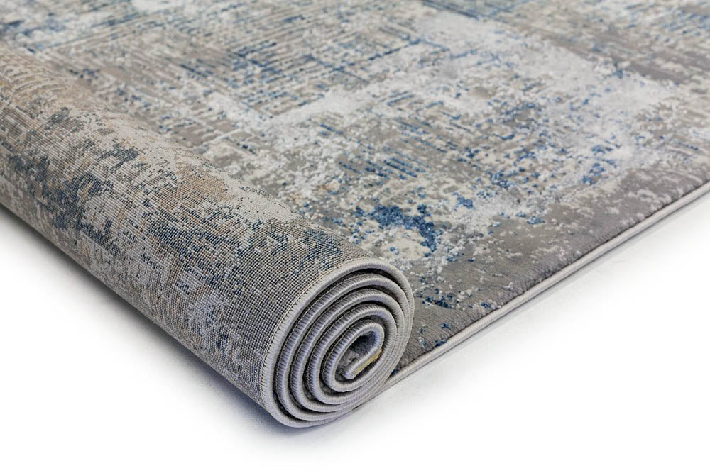 Manly Grid Distressed Rug