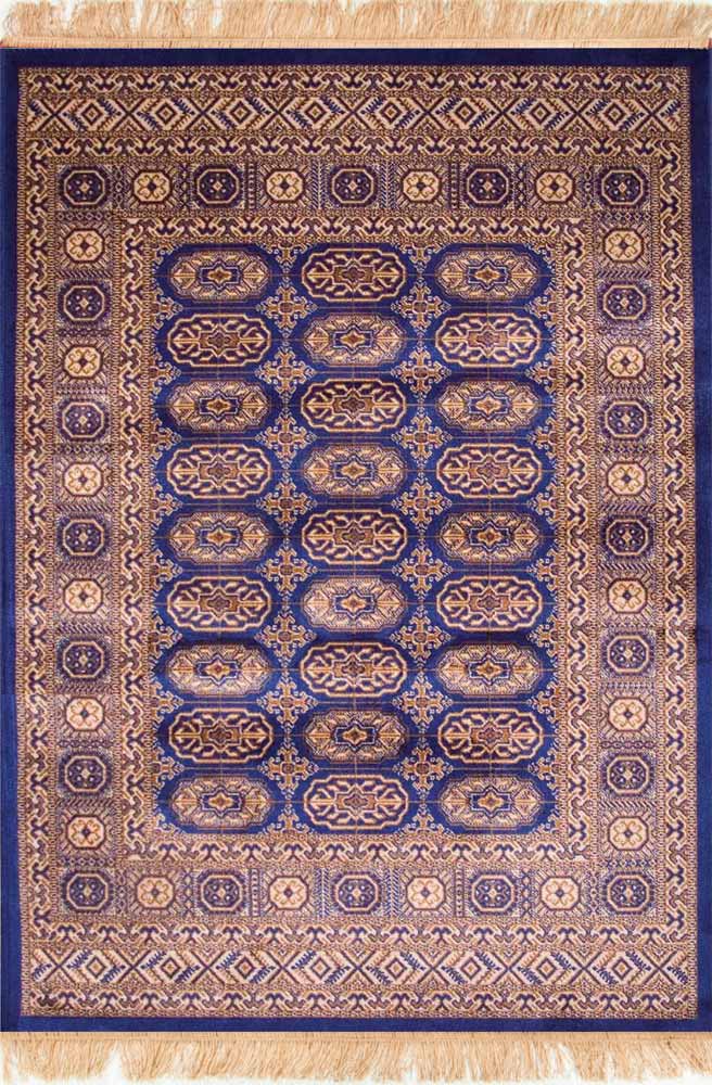 Fairlight Blue Eyelets Oriental Rug
