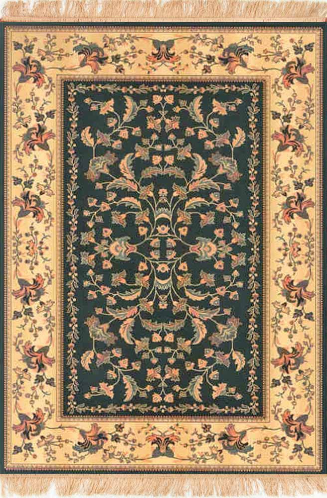 Fairlight Dark Green Floral Oriental Rug