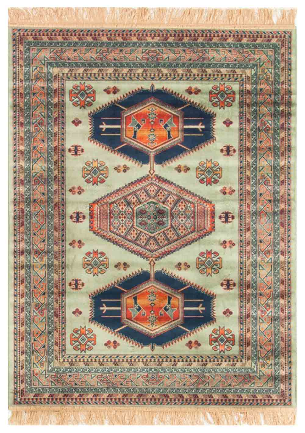 Fairlight Green Aztec Oriental Rug