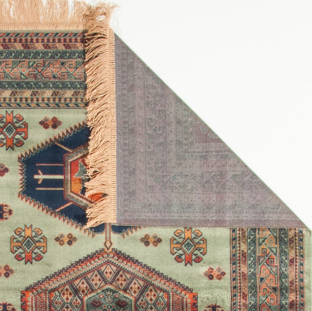 Fairlight Green Aztec Oriental Rug