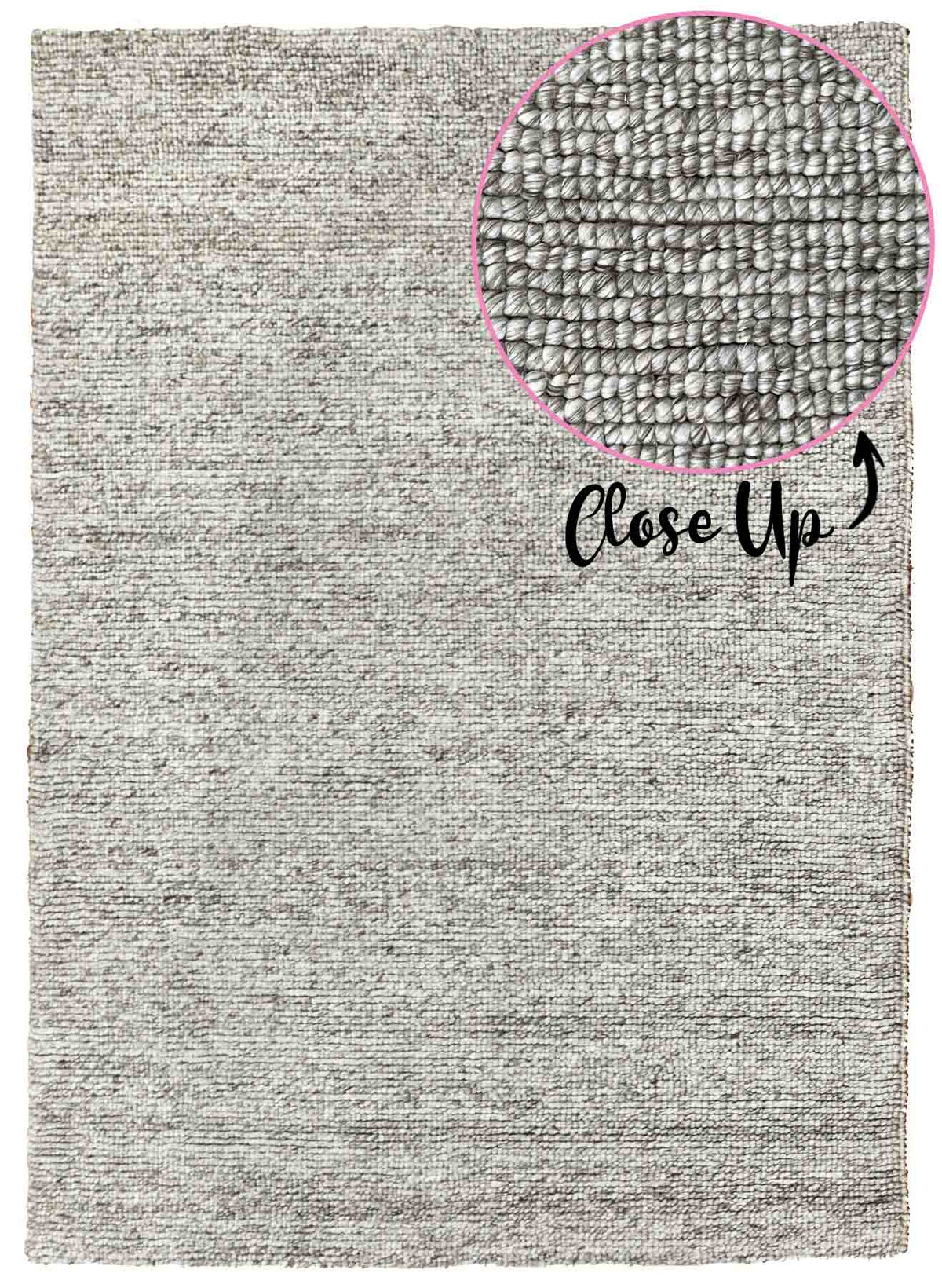 Pearl Grey Textured Rug