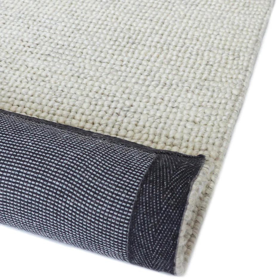 Pearl White Textured Rug