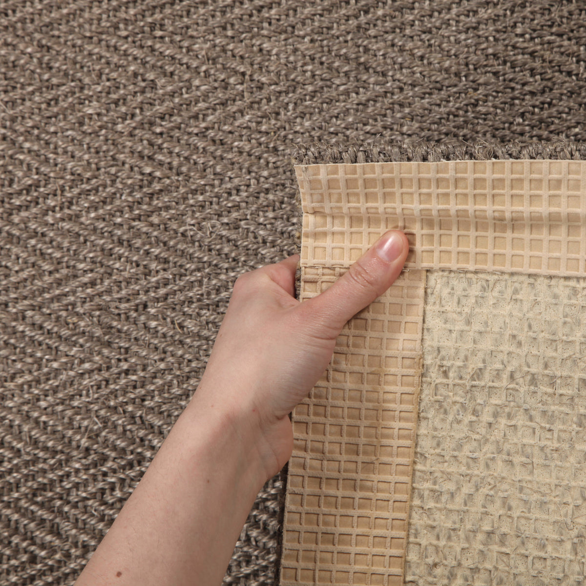 Eco Sisal Rug Herringbone - Grey