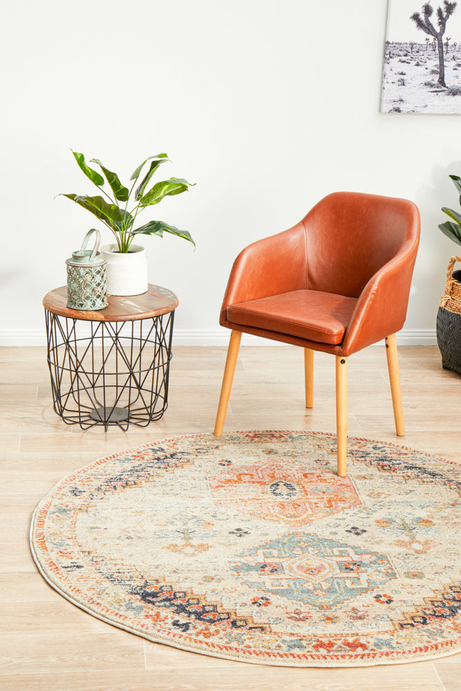 Kalani Autumn Round Rug | Traditional Rugs Belrose Sydney