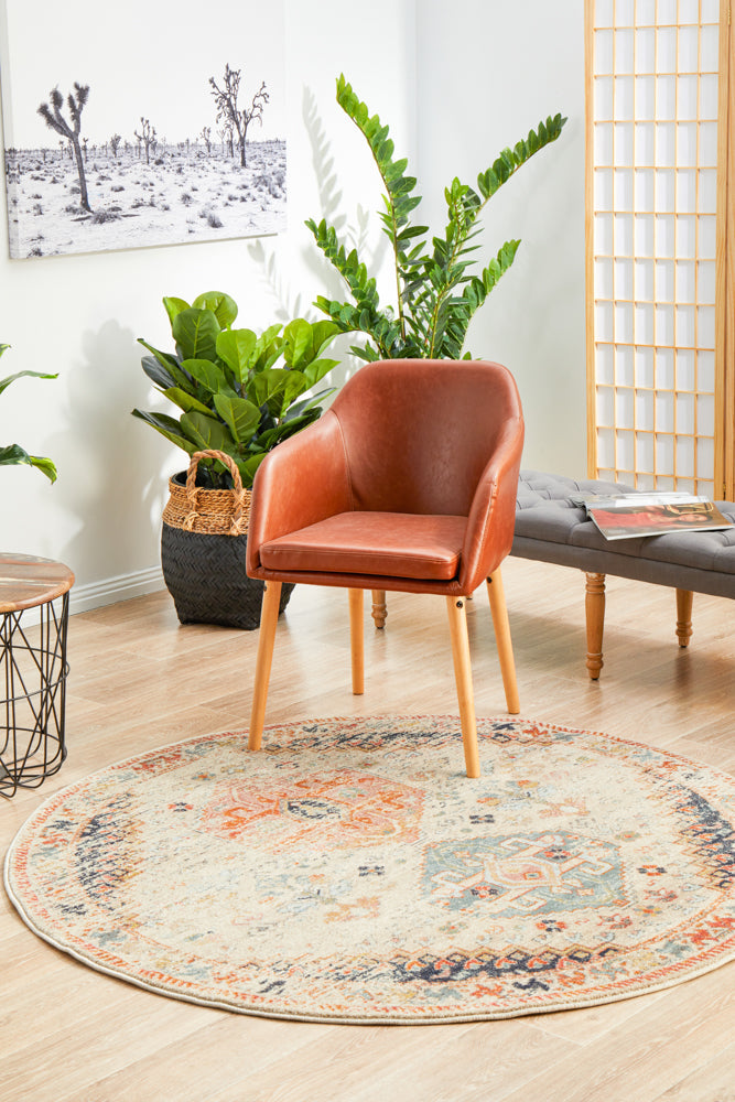 Kalani Autumn Round Rug | Traditional Rugs Belrose Sydney