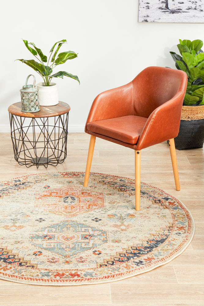 Kalani Autumn Round Rug | Traditional Rugs Belrose Sydney