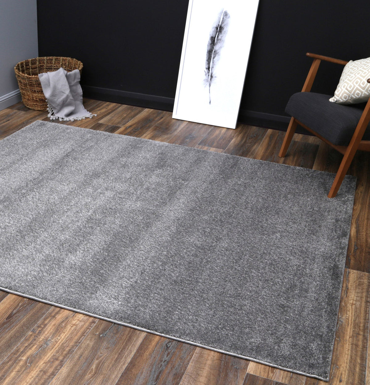 Montana Grey Rug | Plain Rugs Belrose | Rugs N Timber