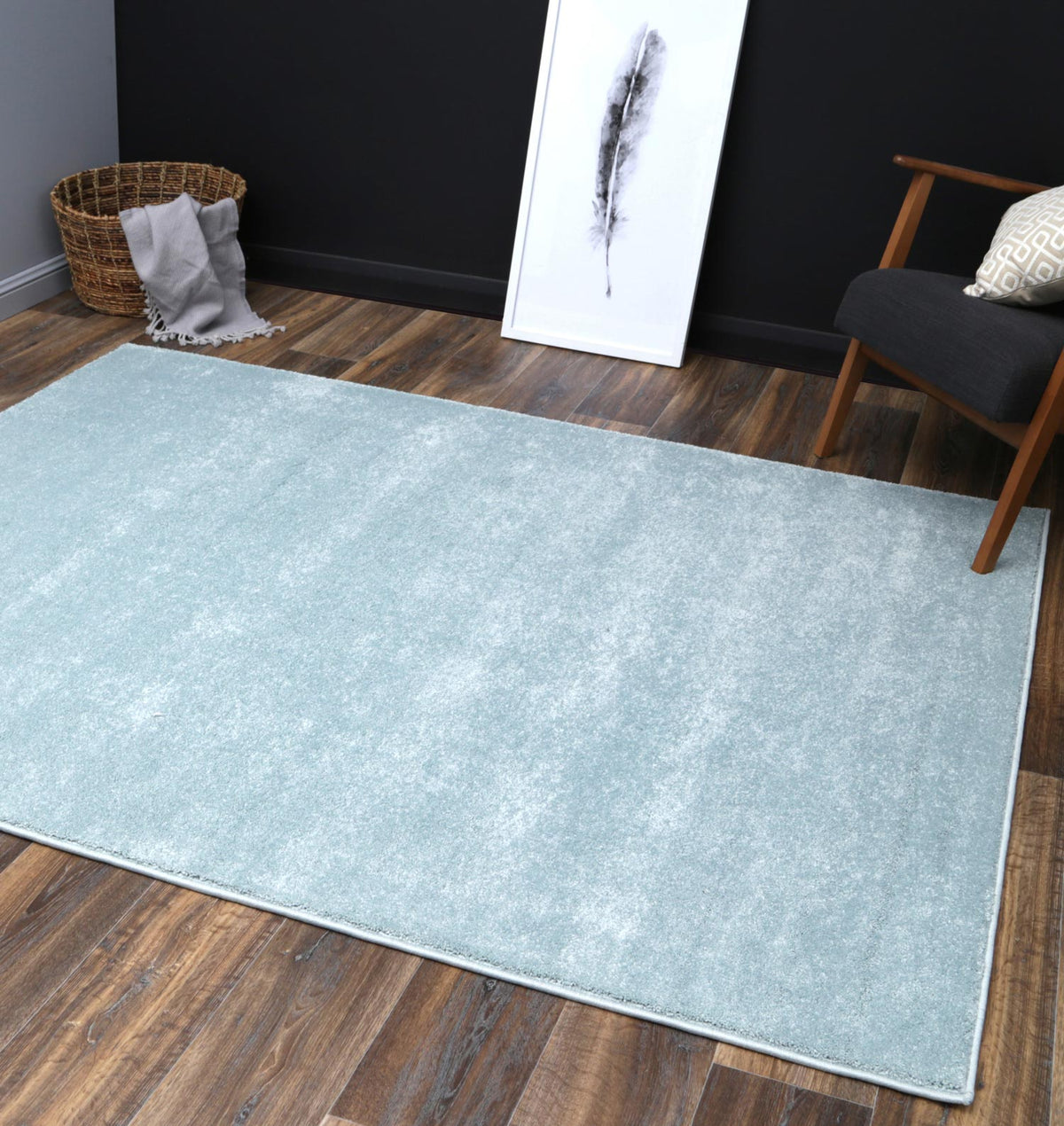 Montana Blue Rug | Plain Rugs Belrose | Rugs N Timber