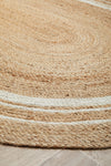 Savannah Border Oval Rug | Jute Natural Fibre Rugs Belrose | Rugs N Timber