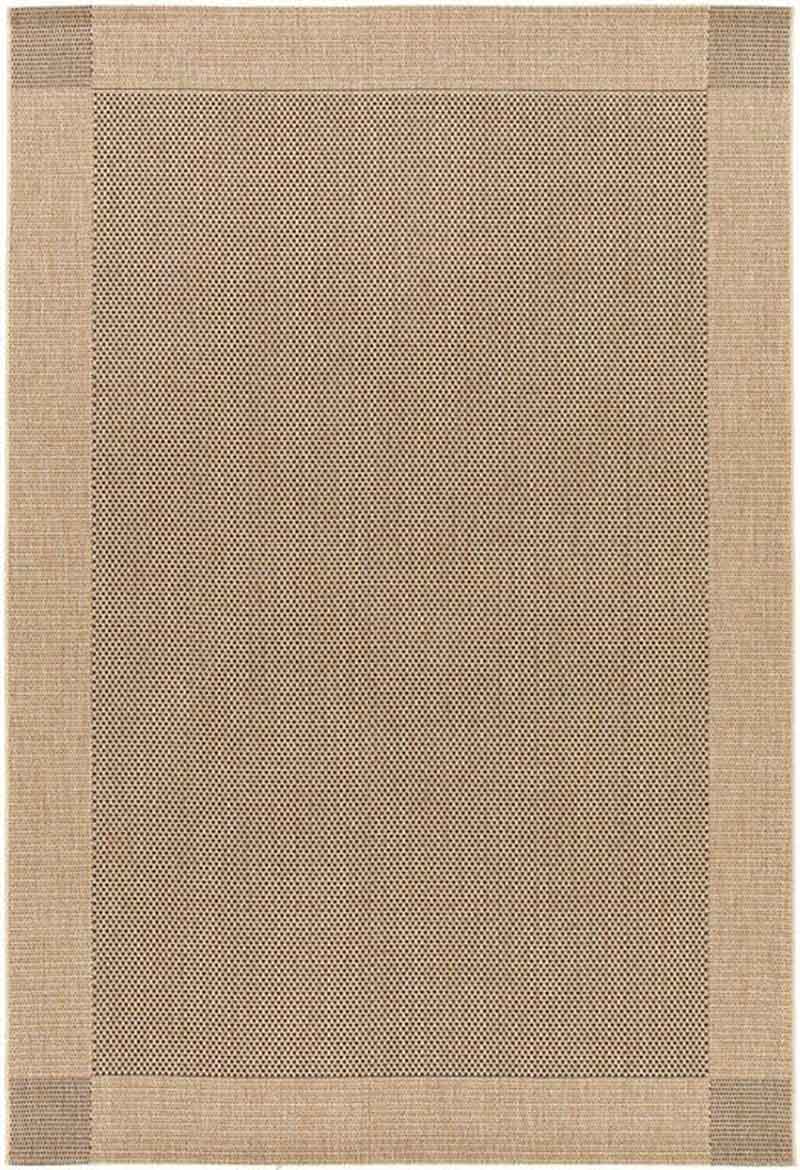 Newport Sand Black Outdoor Rug