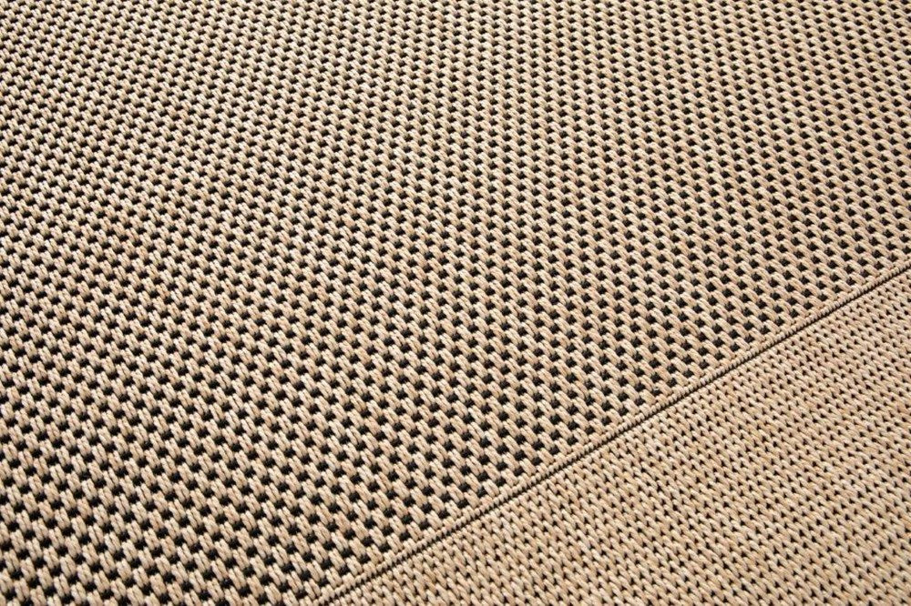 Newport Sand Black Outdoor Rug
