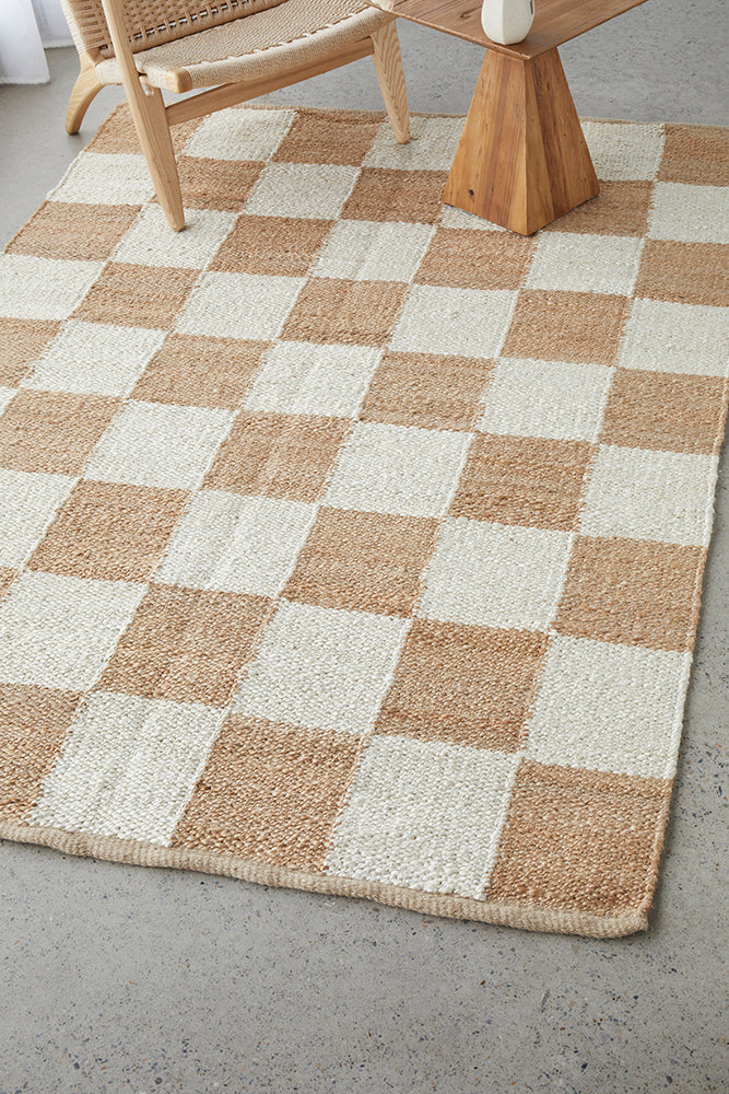 Bellingham Checkers Jute Rug | Natural Fibre Rugs Sydney