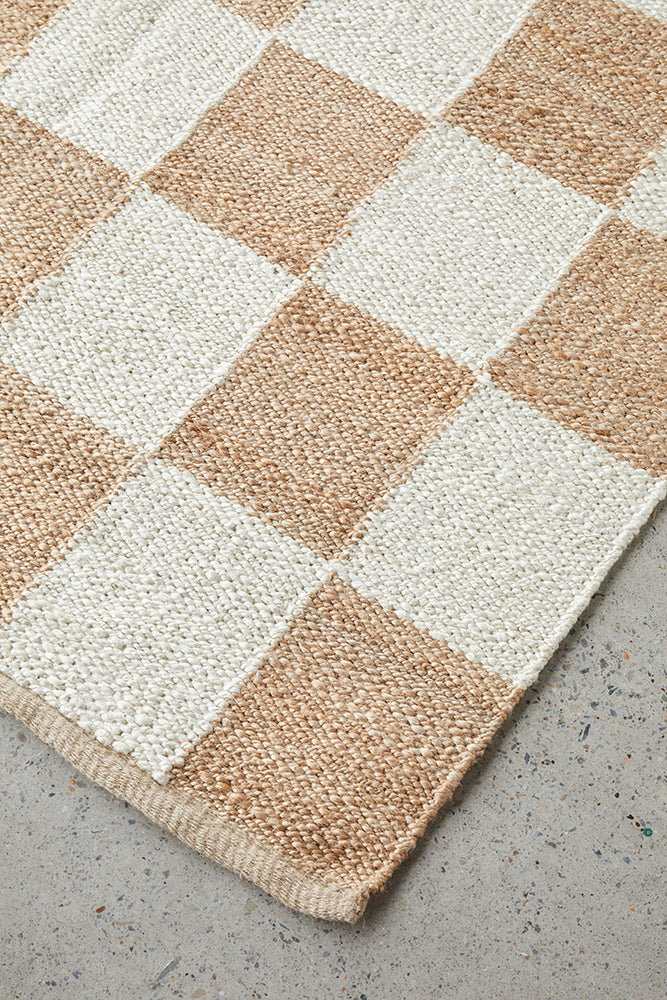 Bellingham Checkers Jute Rug | Natural Fibre Rugs Sydney